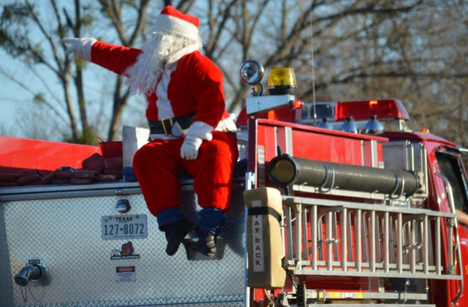 The Yantis Volunteer Fire Dept. made sure the local folks got a head start on Christmas as they ushered Santa Claus into the One Holy Night festivities in downtown Yantis.